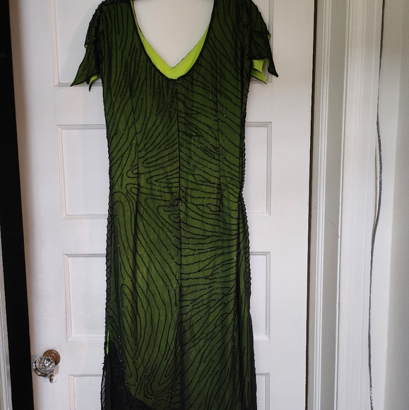 Custom made beaded long gown. Size M. - Picture 2 of 4